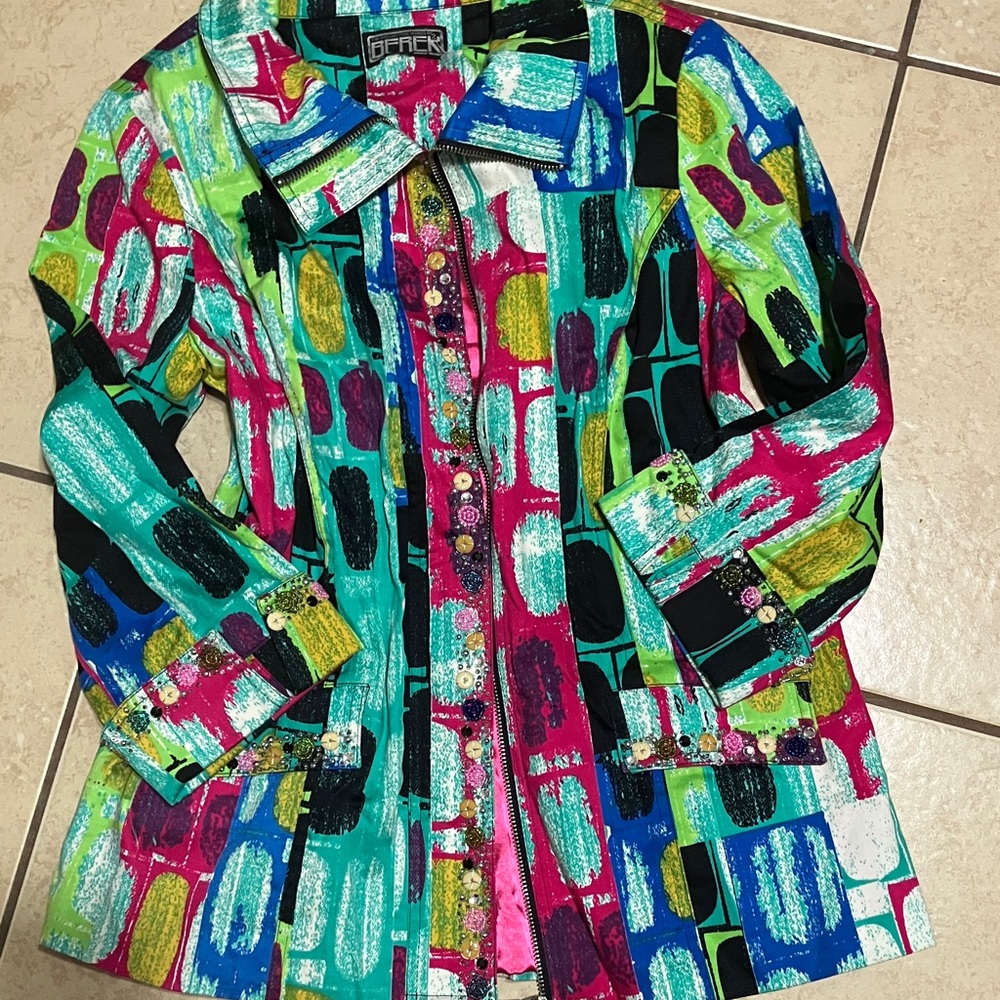 Colorful Geometric Women's Jacket